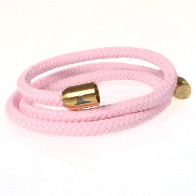 Damen-Segeltau-Armband-Storm-rosa-gold-geflochten-Edelstahlverschluss-offen-wavepirate-shop