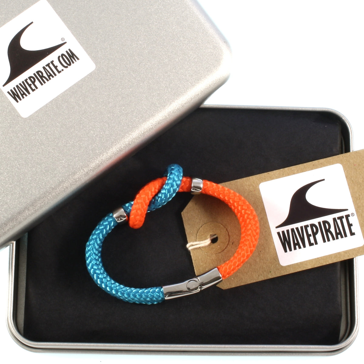 Damen-Segeltau-armband-pure-blau-orange-silber-geflochten-Edelstahlverschluss-geschenkverpackung-wavepirate-shop-st
