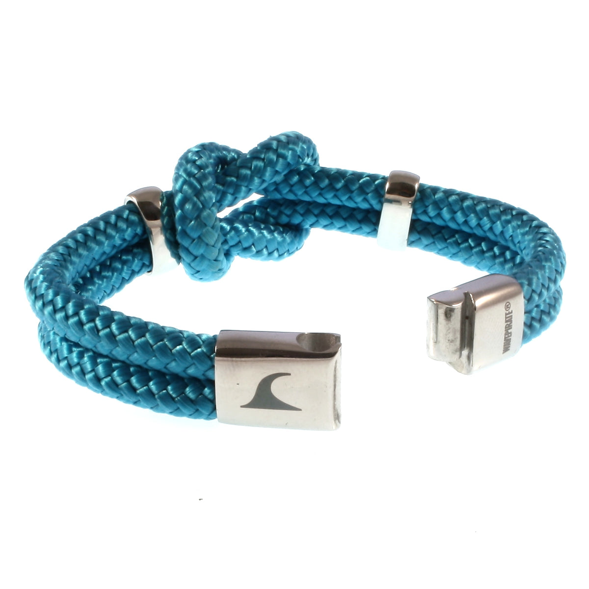 Damen-Segeltau-armband-pure-blau-silber-geflochten-Edelstahlverschluss-offen-wavepirate-shop-st