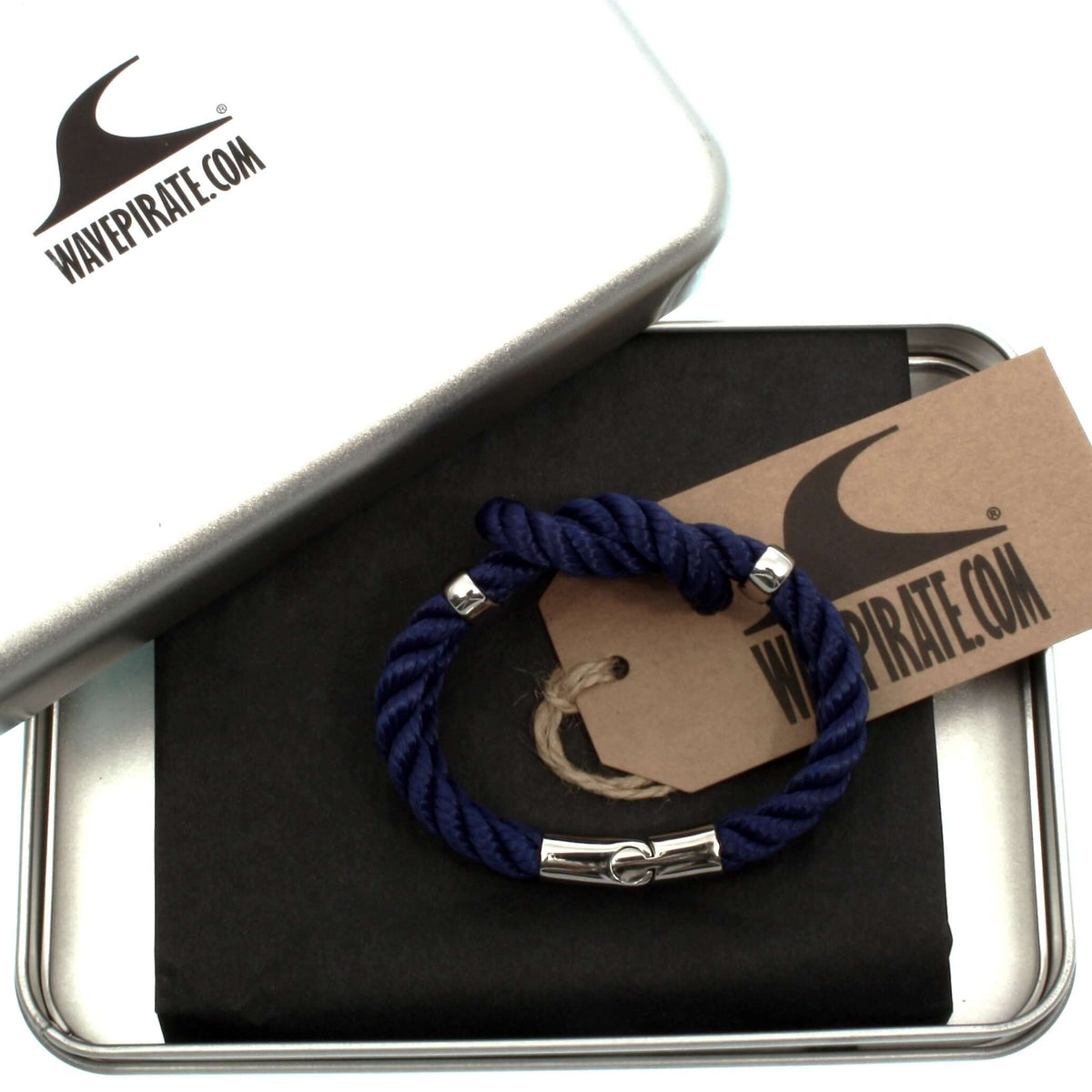 Damen-Segeltau-armband-pure-blau-silber-kordel-geflochten-Edelstahlverschluss-geschenkverpackung-wavepirate-shop-k