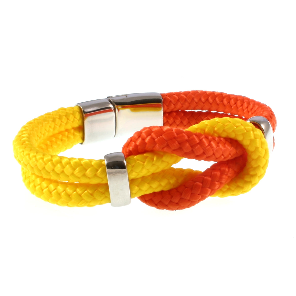 Damen-Segeltau-armband-pure-orange-gelb-silber-geflochten-Edelstahlverschluss-vorn-wavepirate-shop-st