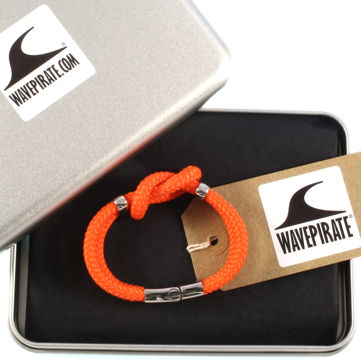 Damen-Segeltau-armband-pure-orange-silber-geflochten-Edelstahlverschluss-geschenkverpackung-wavepirate-shop-st