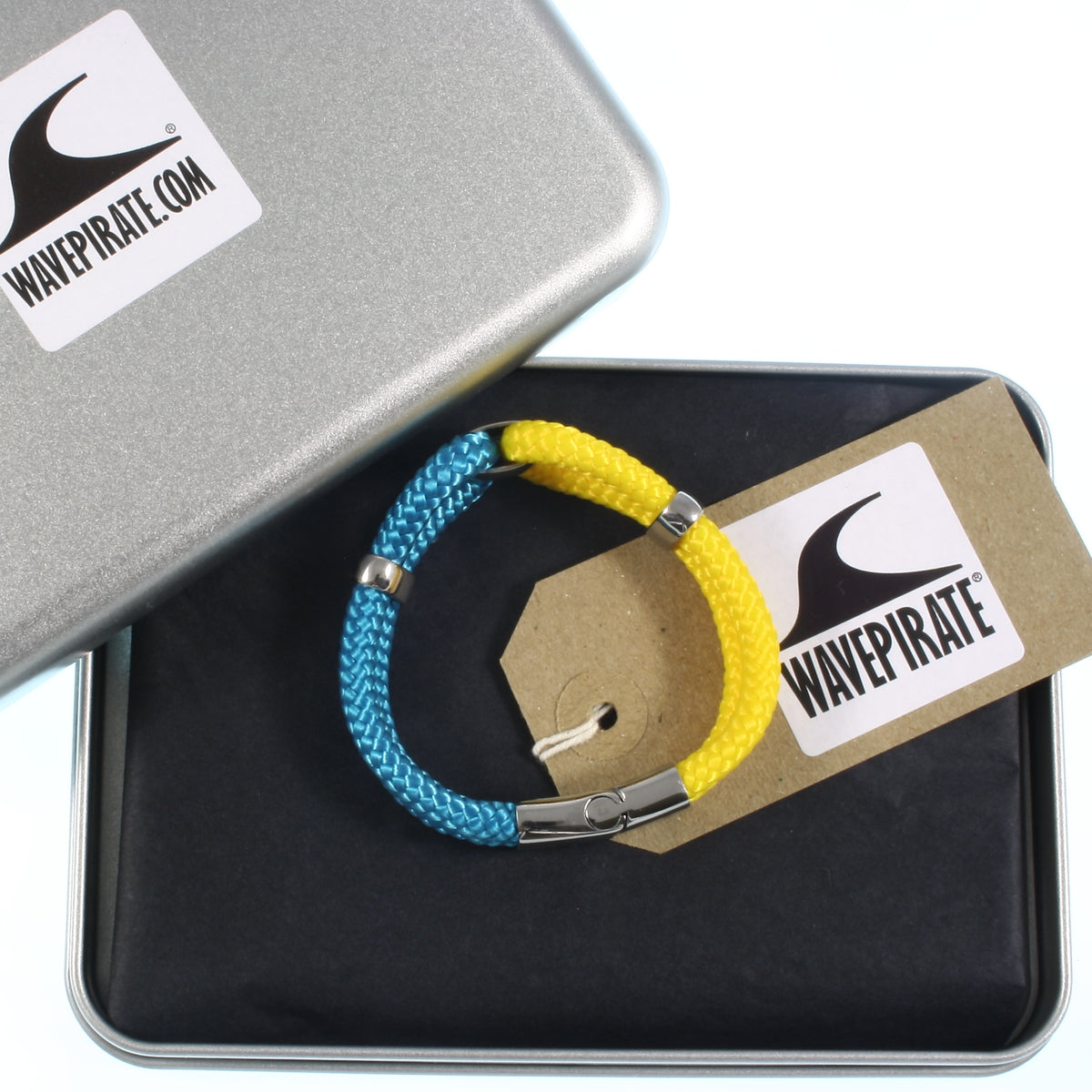Damen-Segeltau-armband-roma-blau-gelb-geflochten-Edelstahlverschluss-geschenkverpackung-wavepirate-shop-st