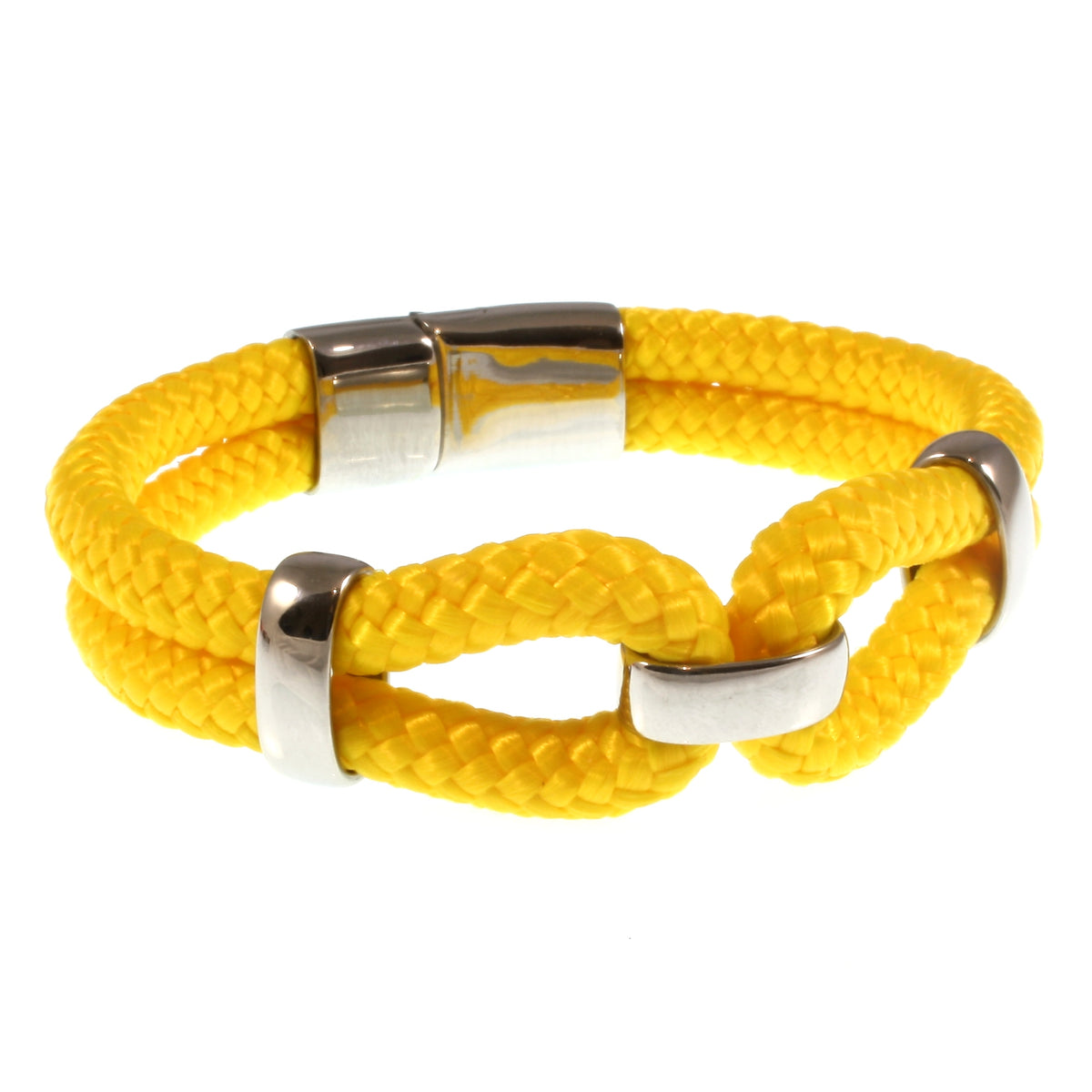 Damen-Segeltau-armband-roma-gelb-geflochten-Edelstahlverschluss-vorn-wavepirate-shop-st