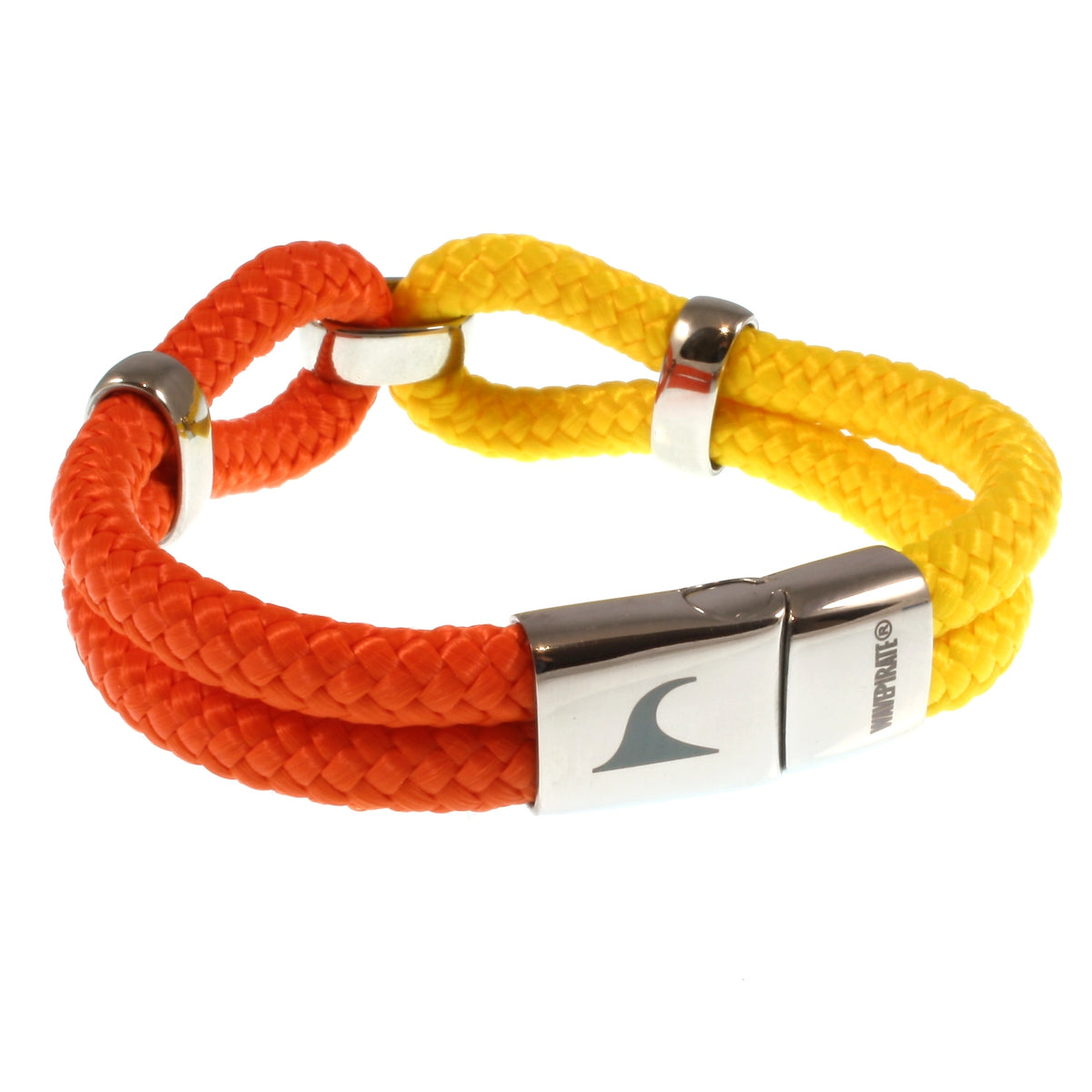Damen-Segeltau-armband-roma-gelb-orange-geflochten-Edelstahlverschluss-hinten-wavepirate-shop-st