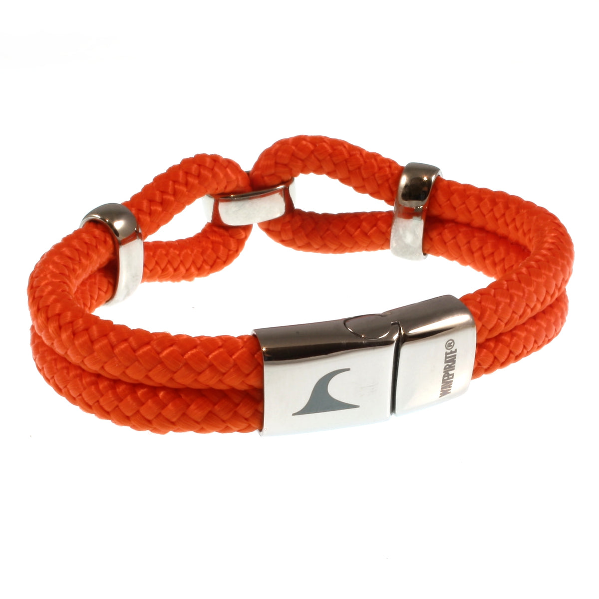 Damen-Segeltau-armband-roma-orange-geflochten-Edelstahlverschluss-hinten-wavepirate-shop-st