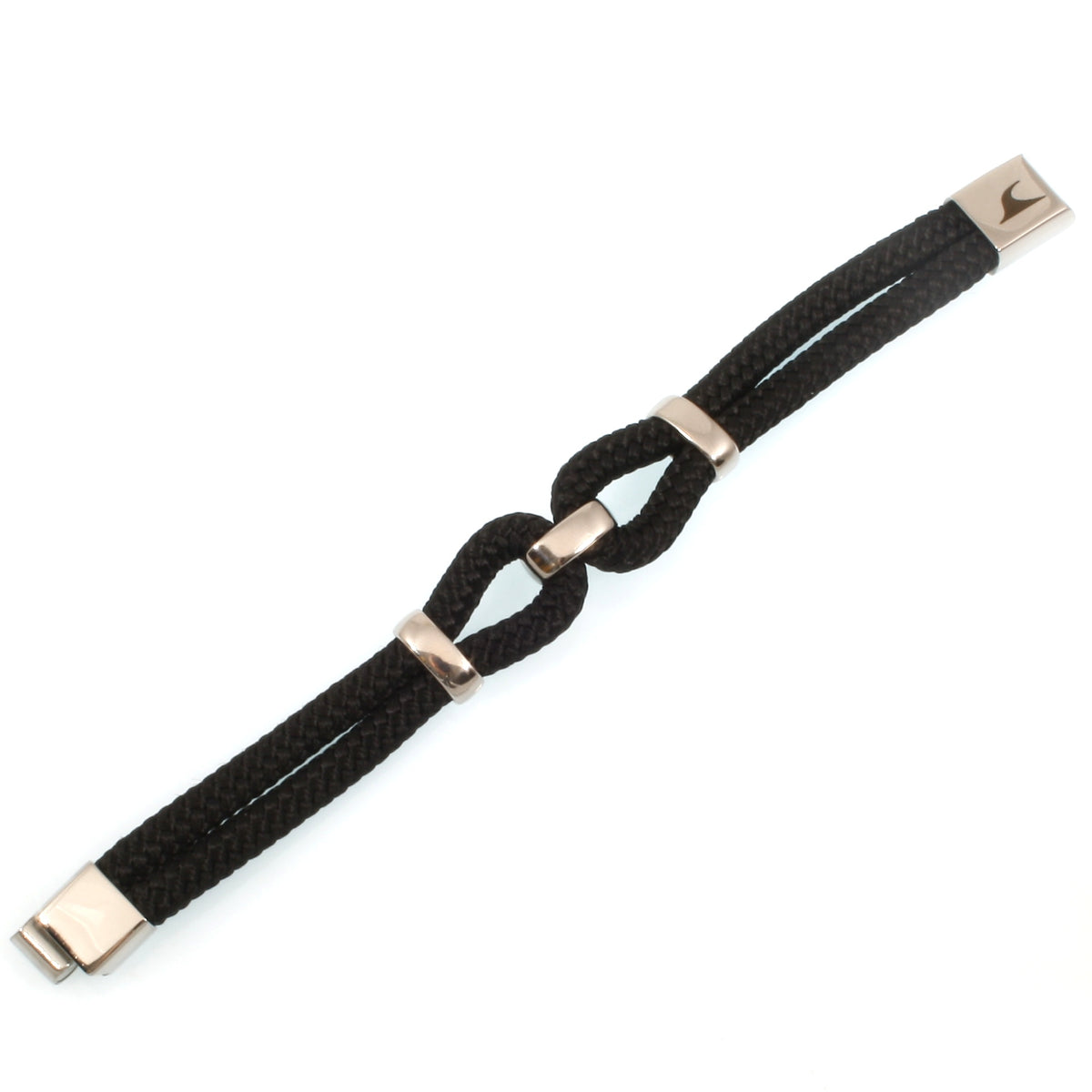 Damen-Segeltau-armband-roma-schwarz-geflochten-Edelstahlverschluss-detail-wavepirate-shop-st