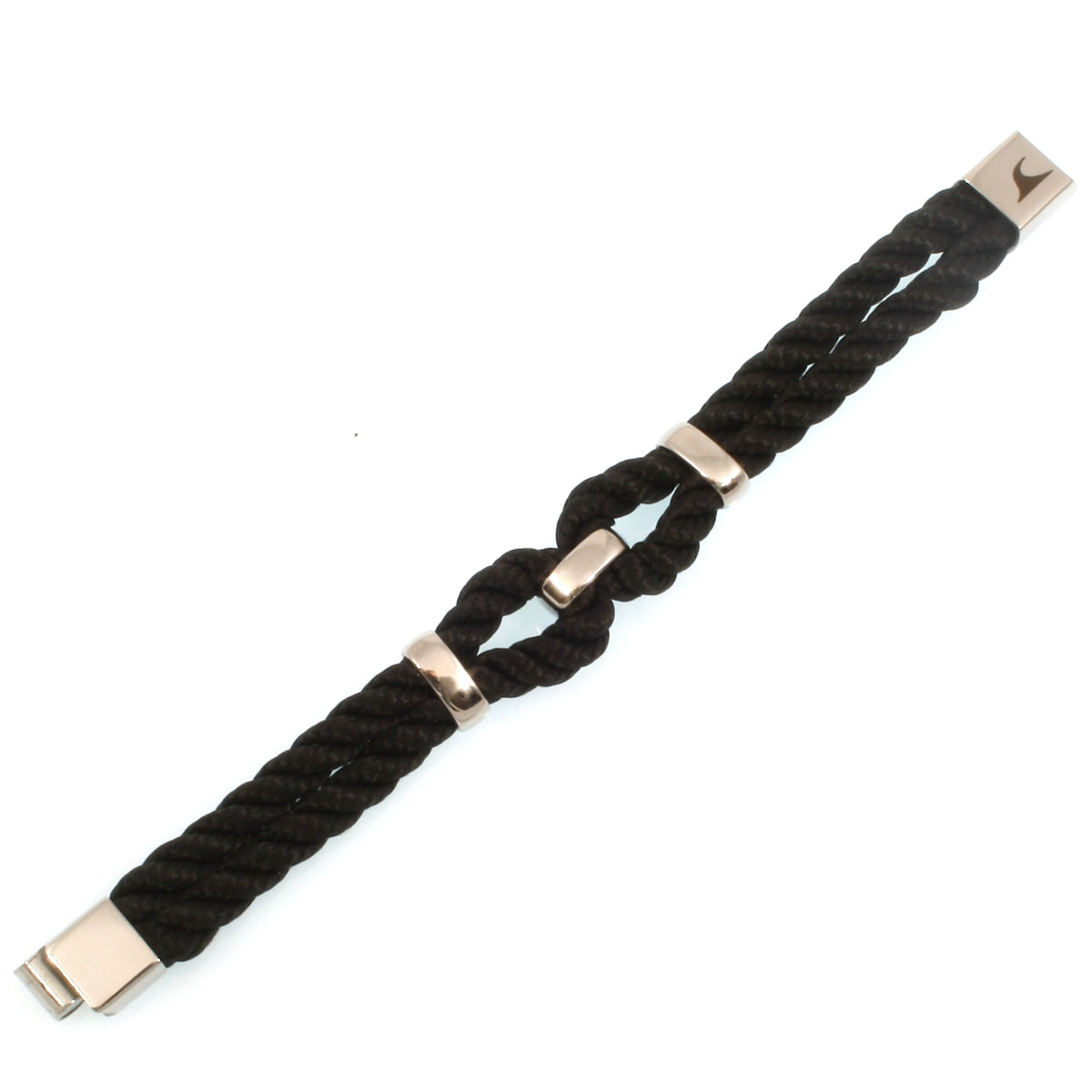 Damen-Segeltau-armband-roma-schwarz-kordel-geflochten-Edelstahlverschluss-detail-wavepirate-shop-k