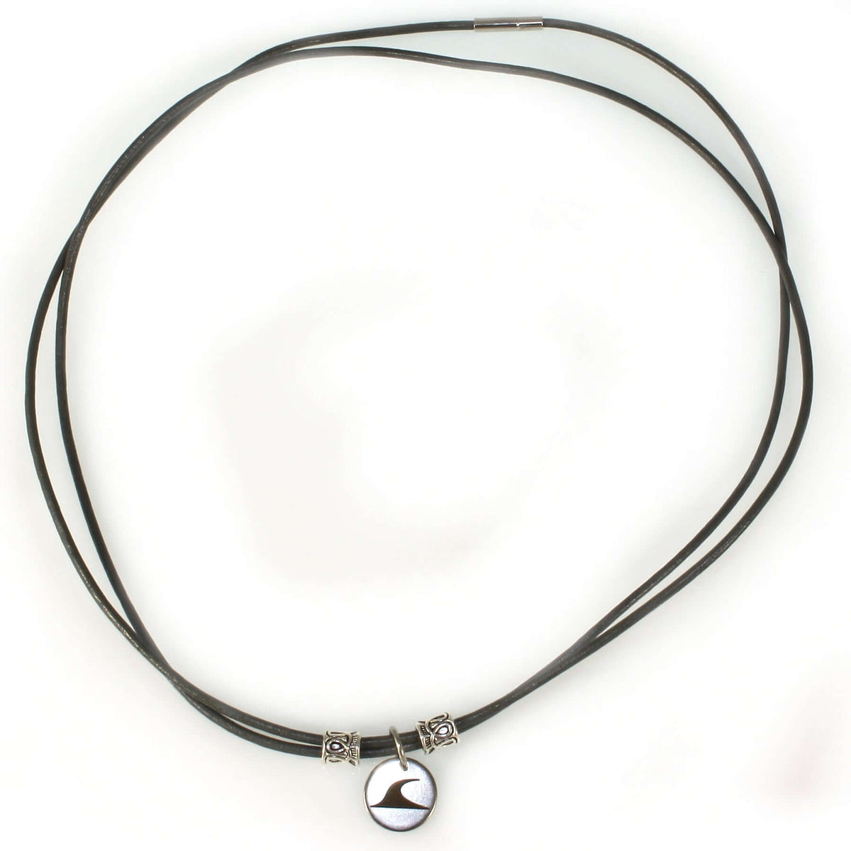 Damen-leder-halskette-herren-rondo-grau-ganz-Edelstahlverschluss-wavepirate-shop-r