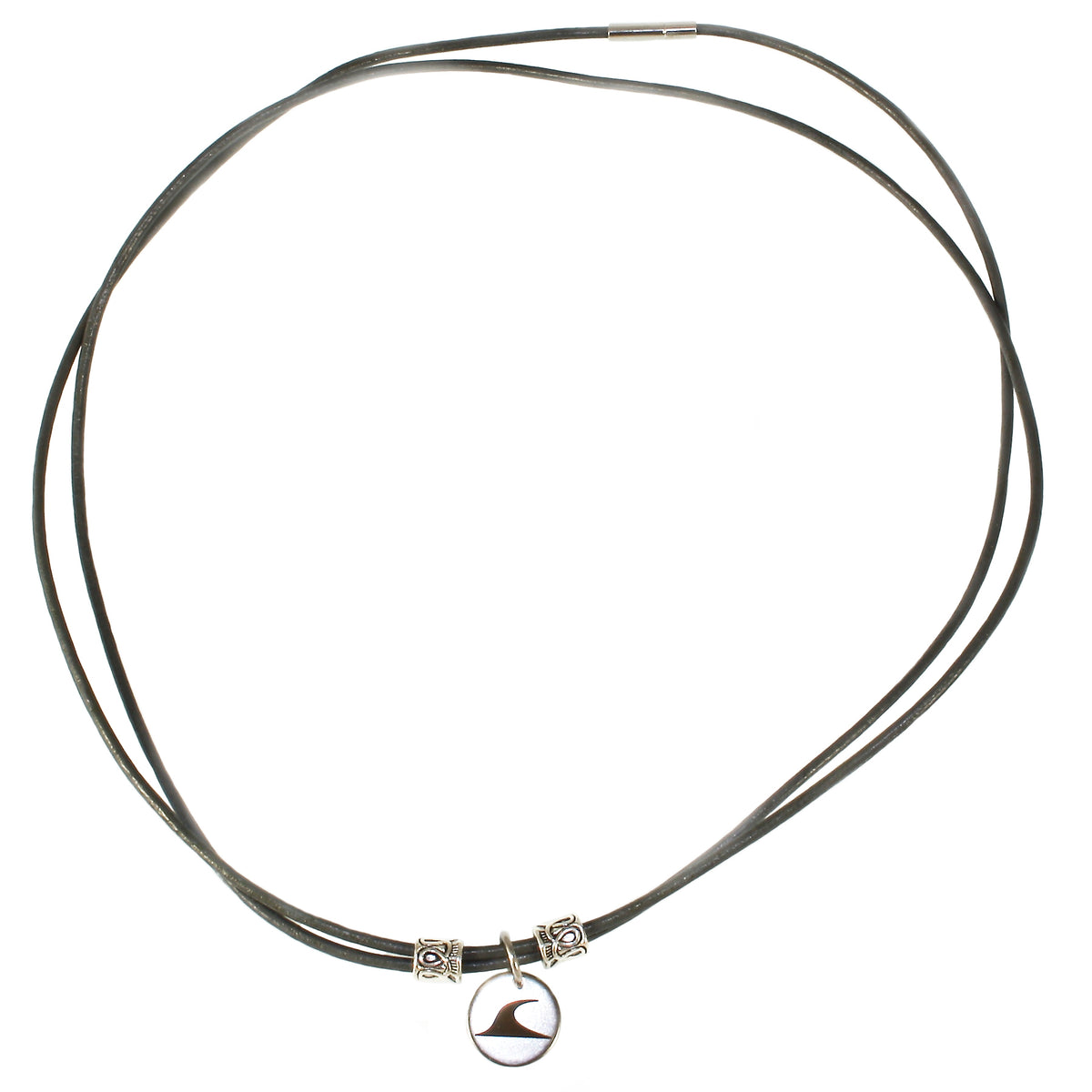 Damen-leder-halskette-herren-rondo-grau-ganz-Edelstahlverschluss-wavepirate-shop-r