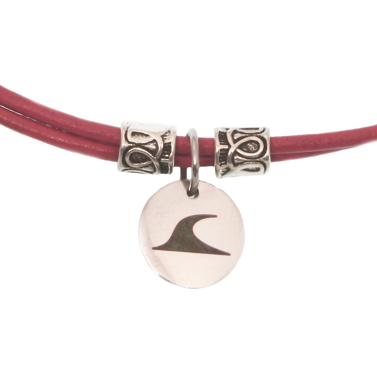 Damen-leder-halskette-herren-rondo-himbeer-massiv-Edelstahlverschluss-wavepirate-shop-r