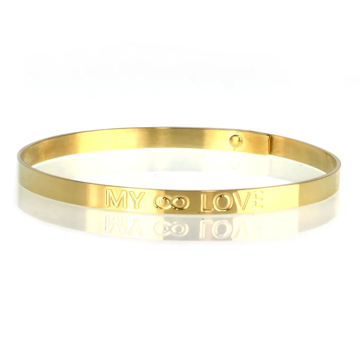 Edelstahl-armreif-Damen-glam-armband-graviert-my-love-gold-verstellbar-vorn-wavepirate-shop