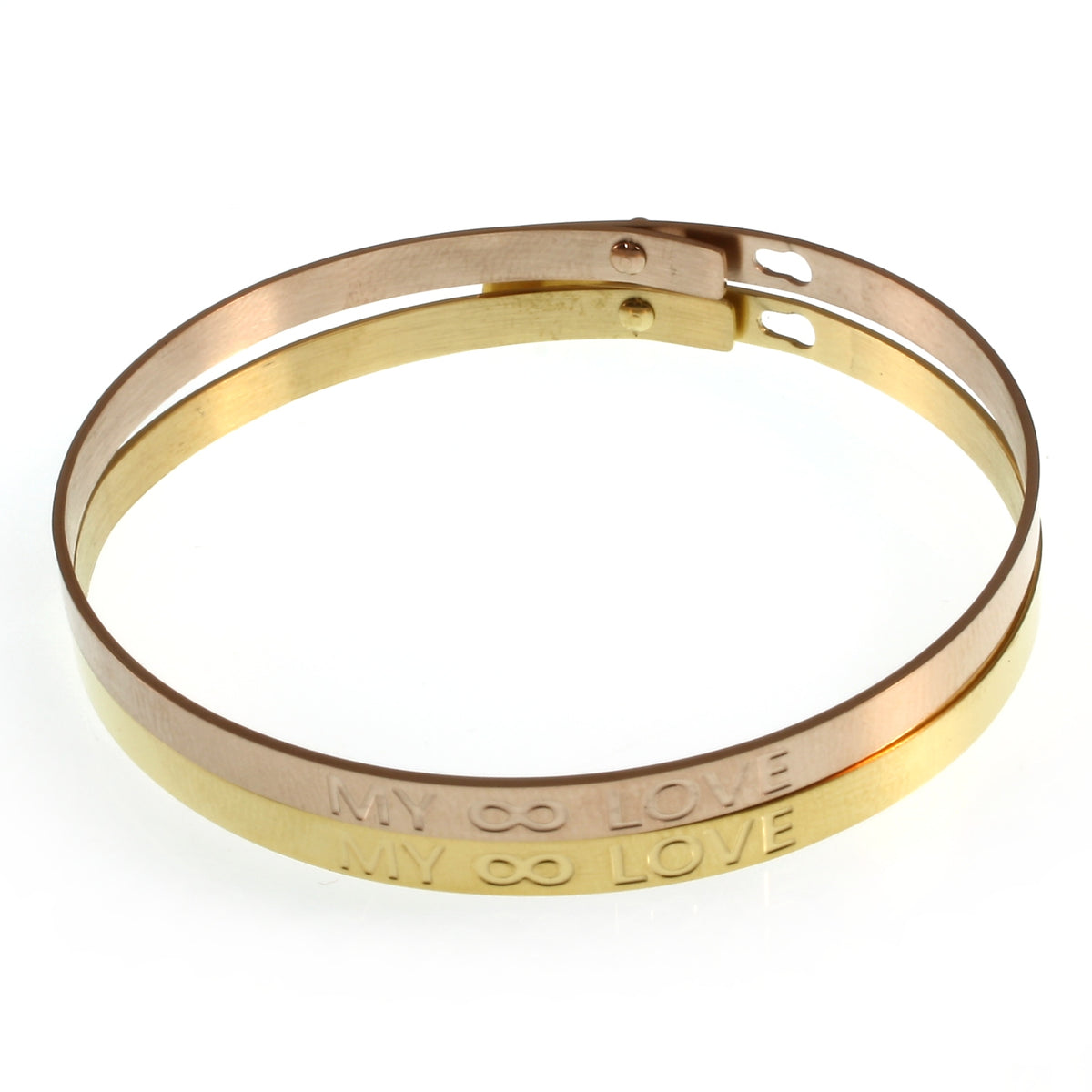 Edelstahl-armreif-Damen-glam-armband-graviert-my-love-set-gold-rotgold-verstellbar-vorn-wavepirate-shop-1