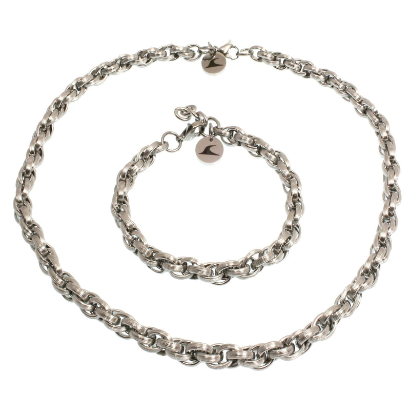 Edelstahlarmband-halskette-Herren-sling-silber-Karabinerverschluss-wavepirate-shop-es