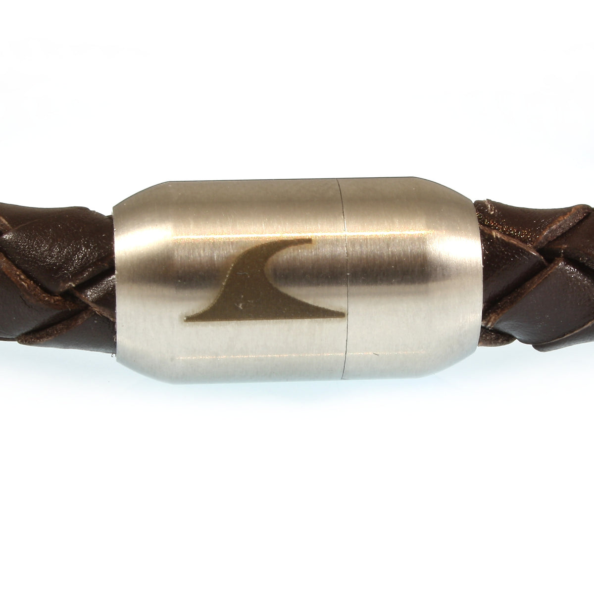 Herren-Leder-Armband-Fuerte-braun-geflochten-Edelstahlverschluss-detail-wavepirate-shop-fxl
