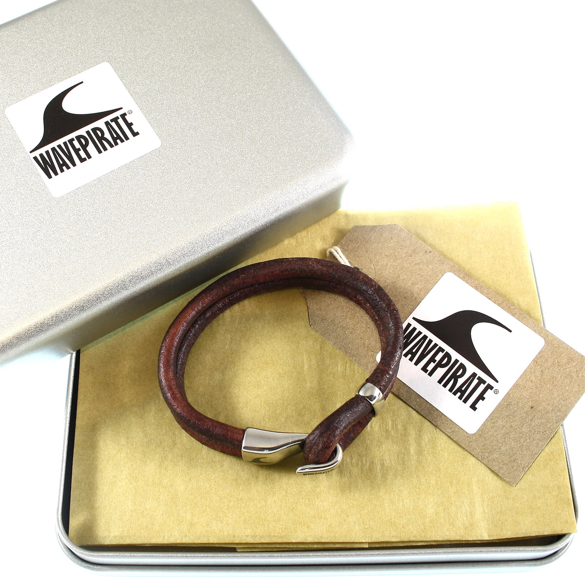 Herren-Leder-Armband-Peak-braun-rund-Edelstahlverschluss-geschenkverpackung-wavepirate-shop-r
