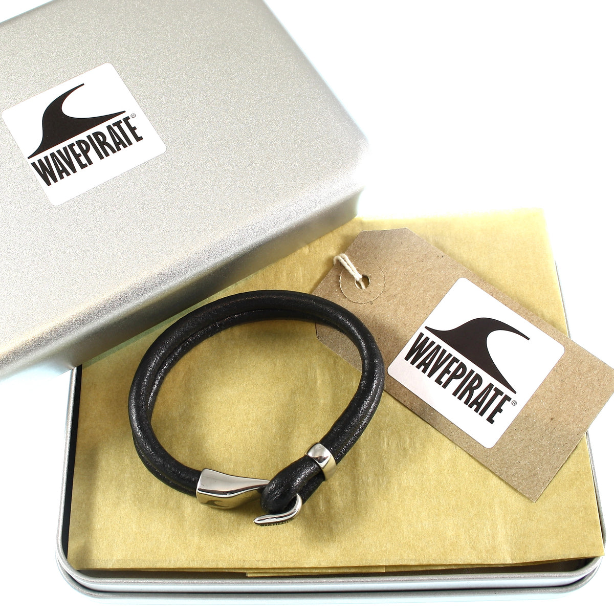 Herren-Leder-Armband-Peak-schwarz-rund-Edelstahlverschluss-geschenkverpackung-wavepirate-shop-r