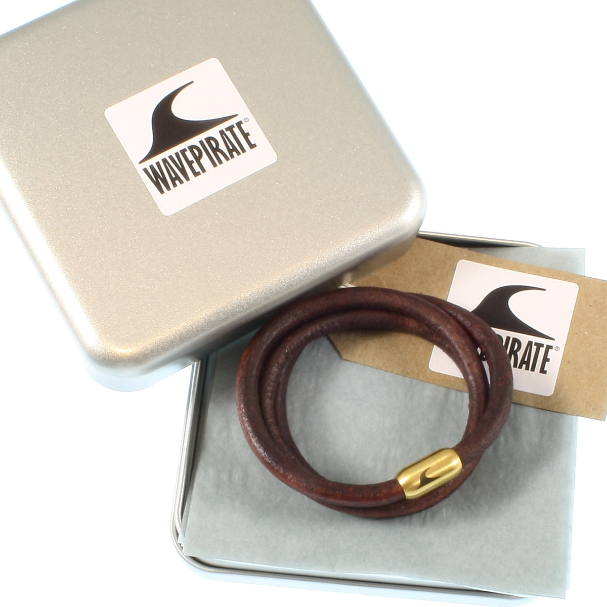 Herren-Leder-Armband-Storm-braun-gold-massiv-Edelstahlverschluss-geschenkverpackung-wavepirate-shop-r