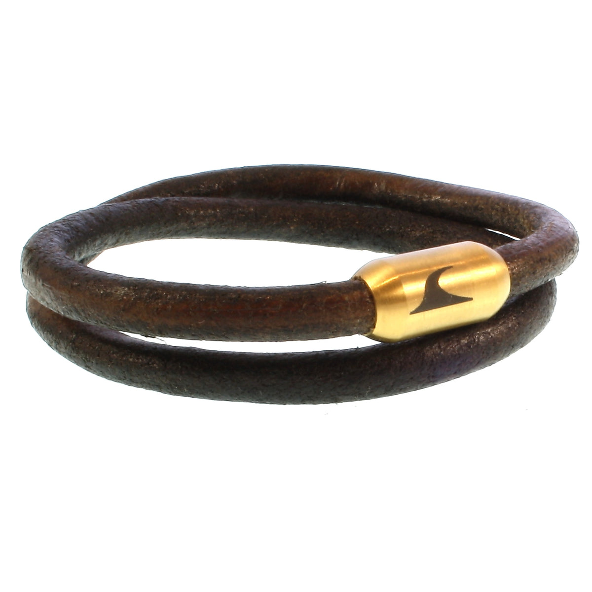 Herren-Leder-Armband-hawaii-braun-gold-massiv-Edelstahlverschluss-vorn-wavepirate-shop-r