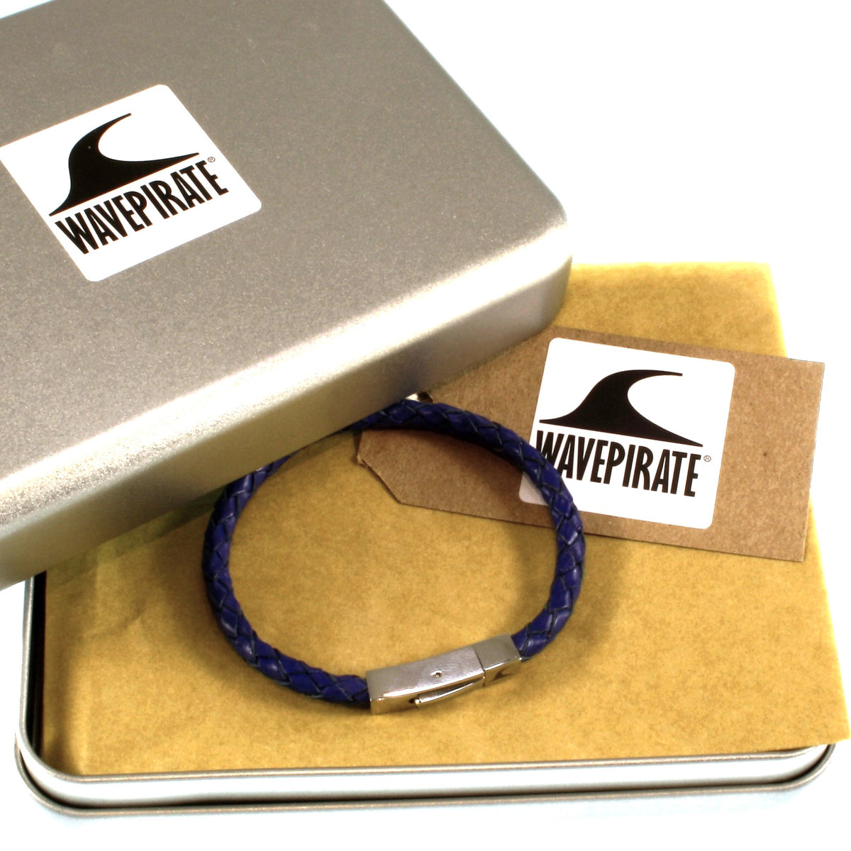Herren-Leder-armband-damen-one-blau-geflochten-Edelstahlverschluss-geschenkverpackung-wavepirate-shop-f
