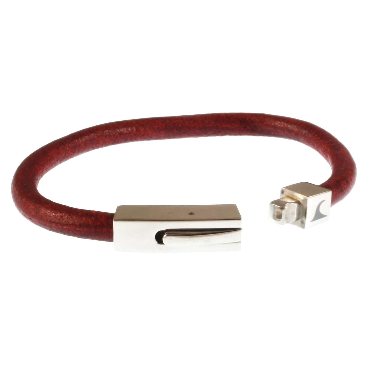 Herren-Leder-armband-damen-one-bordeaux-massiv-Edelstahlverschluss-offen-wavepirate-shop-r