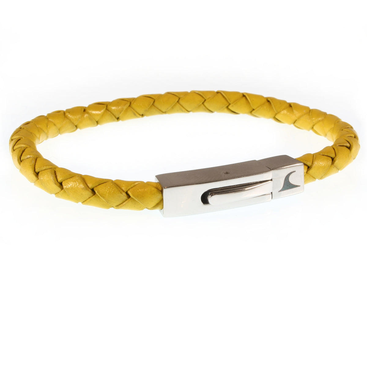 Herren-Leder-armband-damen-one-gelb-geflochten-Edelstahlverschluss-vorn-wavepirate-shop-f