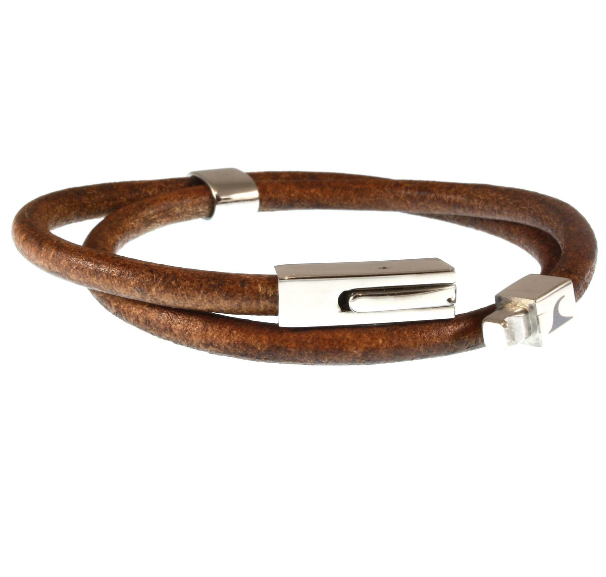 Herren-Leder-armband-damen-two-cognac-massiv-Edelstahlverschluss-offen-wavepirate-shop-r