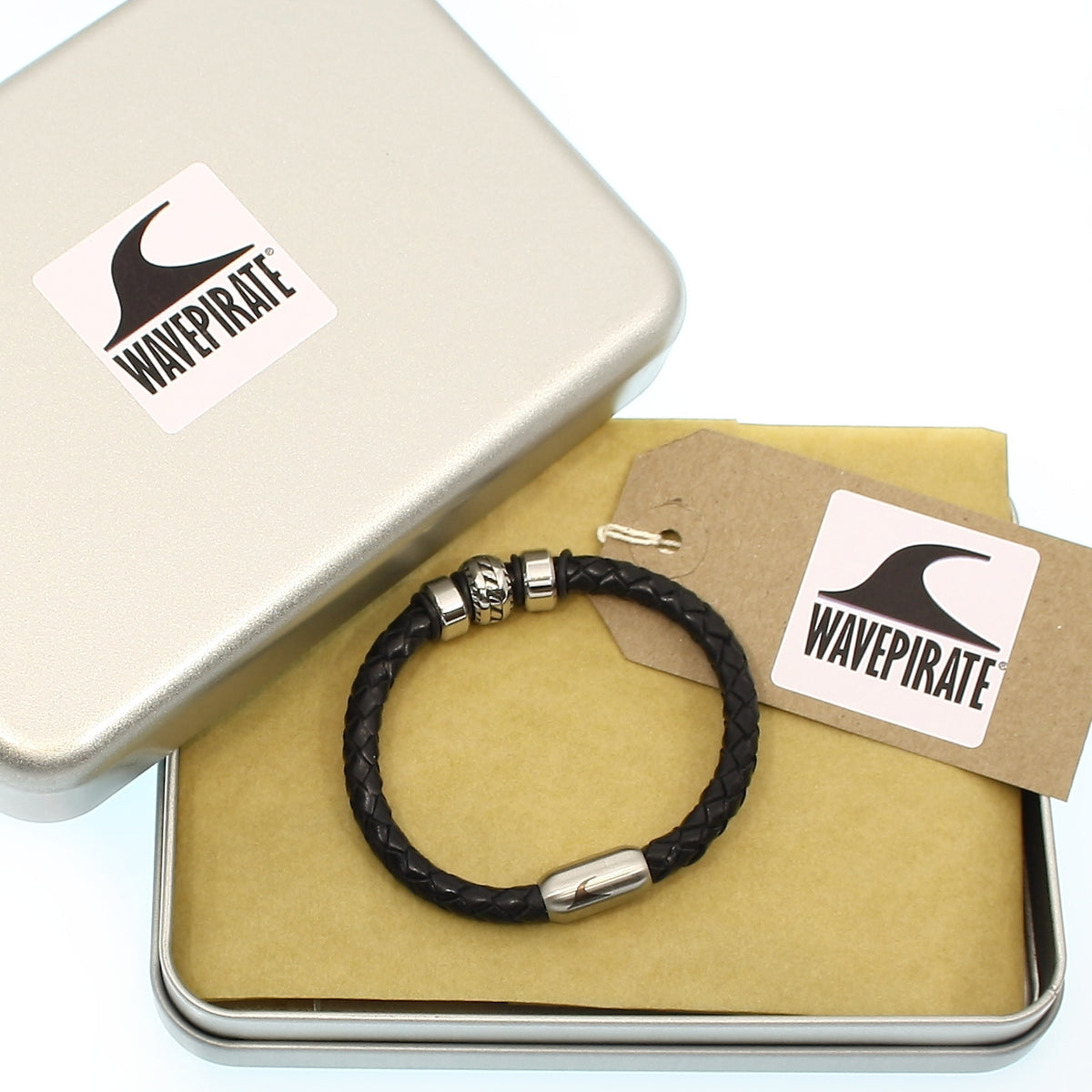 Herren-Leder-armband-steel-schwarz-silber-geflochten-Edelstahlverschluss-geschenkverpackung-wavepirate-shop-f