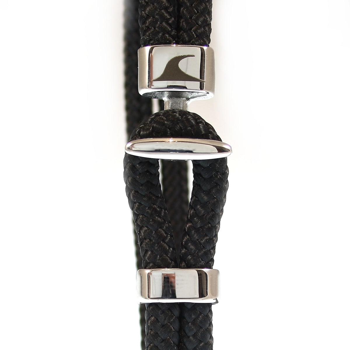 Herren-Segeltau-Armband-Aruba-schwarz-geflochten-Edelstahlverschluss-hinten-wavepirate-shop-st