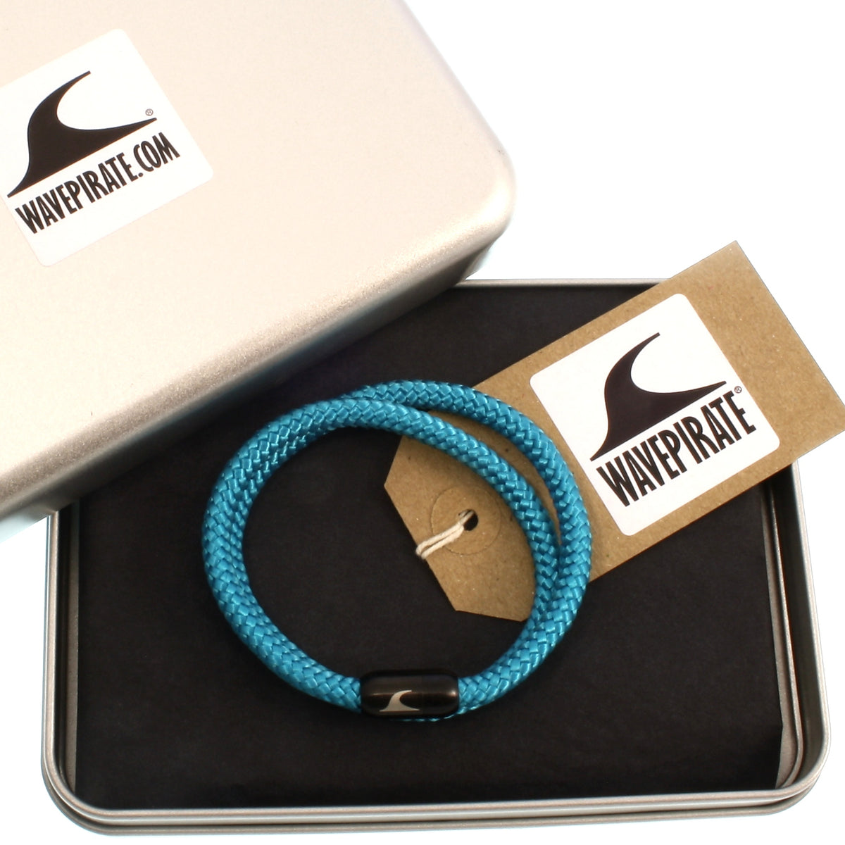 Herren-Segeltau-Armband-damen-hawaii-blau-schwarz-Edelstahlverschluss-geschenkverpackung-wavepirate-shop-st