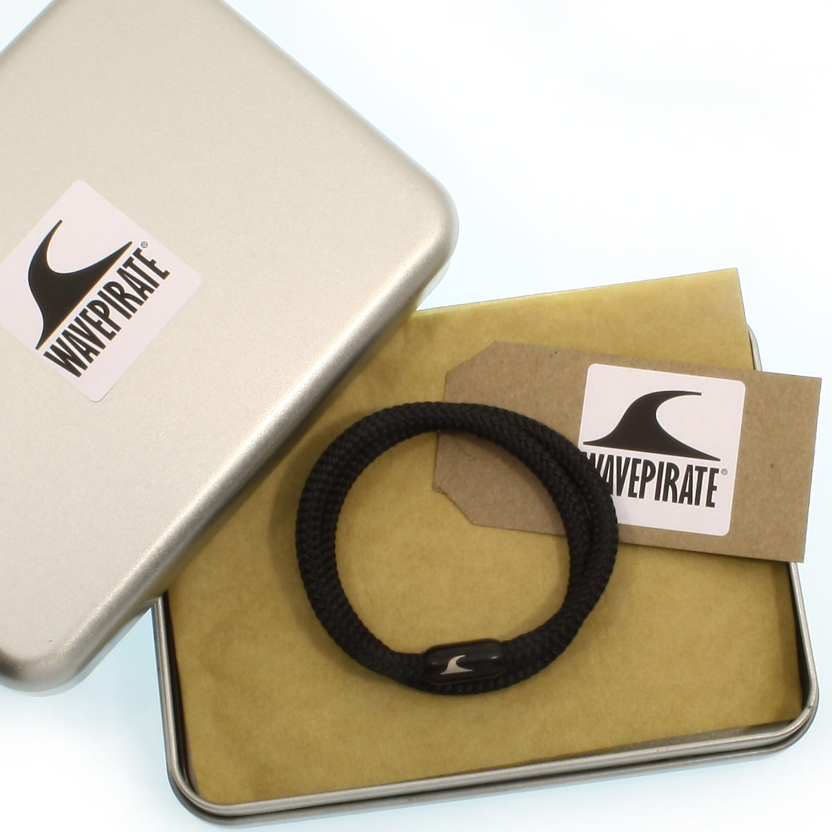 Herren-Segeltau-Armband-hawaii-schwarz-Edelstahlverschluss-geschenkverpackung-wavepirate-shop-st
