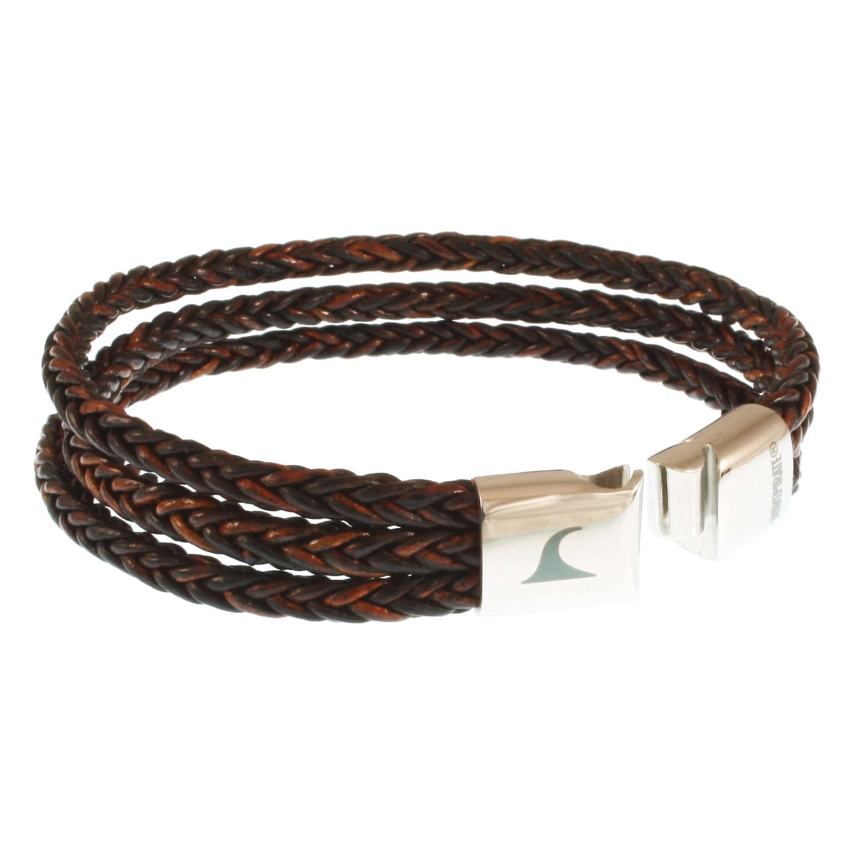 Herren-leder-armband-damen-swell-braun-geflochten-Edelstahlverschluss-offen-wavepirate-shop-m3
