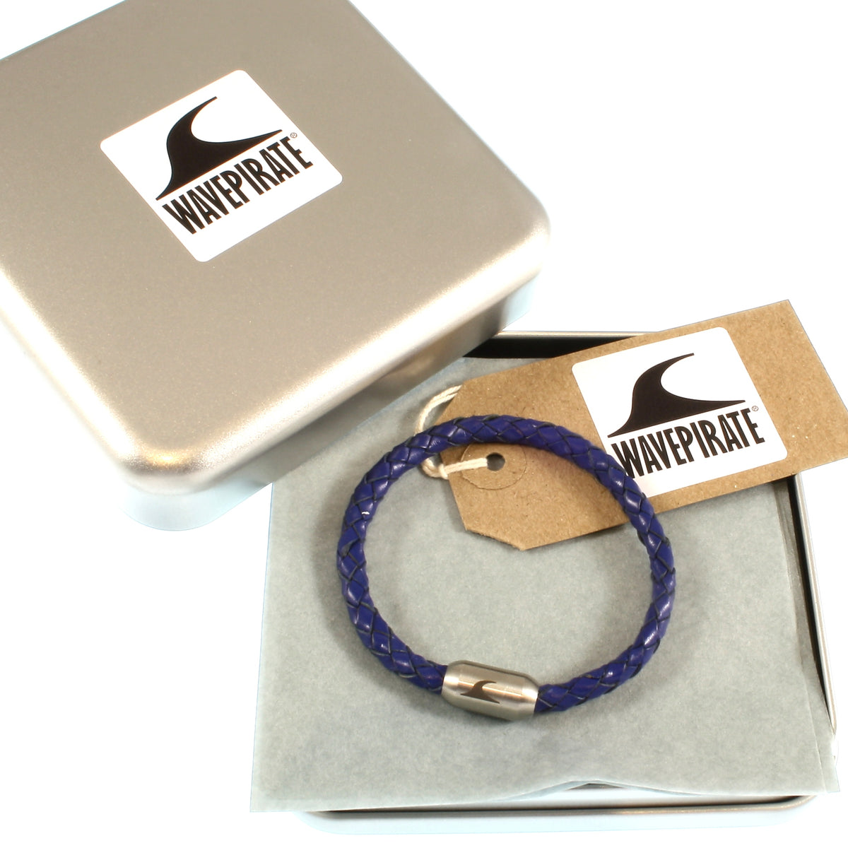 Herren-leder-armband-damen-sylt-blau-silber-geflochten-Edelstahlverschluss-geschenkverpackung-wavepirate-shop-f