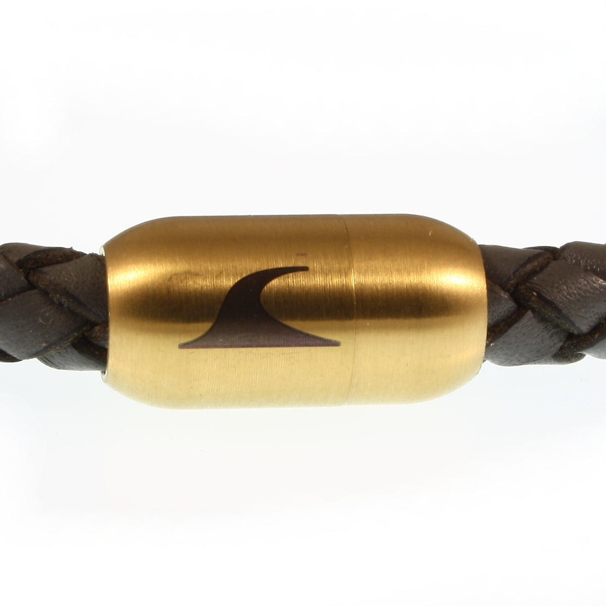 Herren-leder-armband-damen-sylt-dunkelgrau-anthrazit-gold-geflochten-Edelstahlverschluss-detail-wavepirate-shop-f