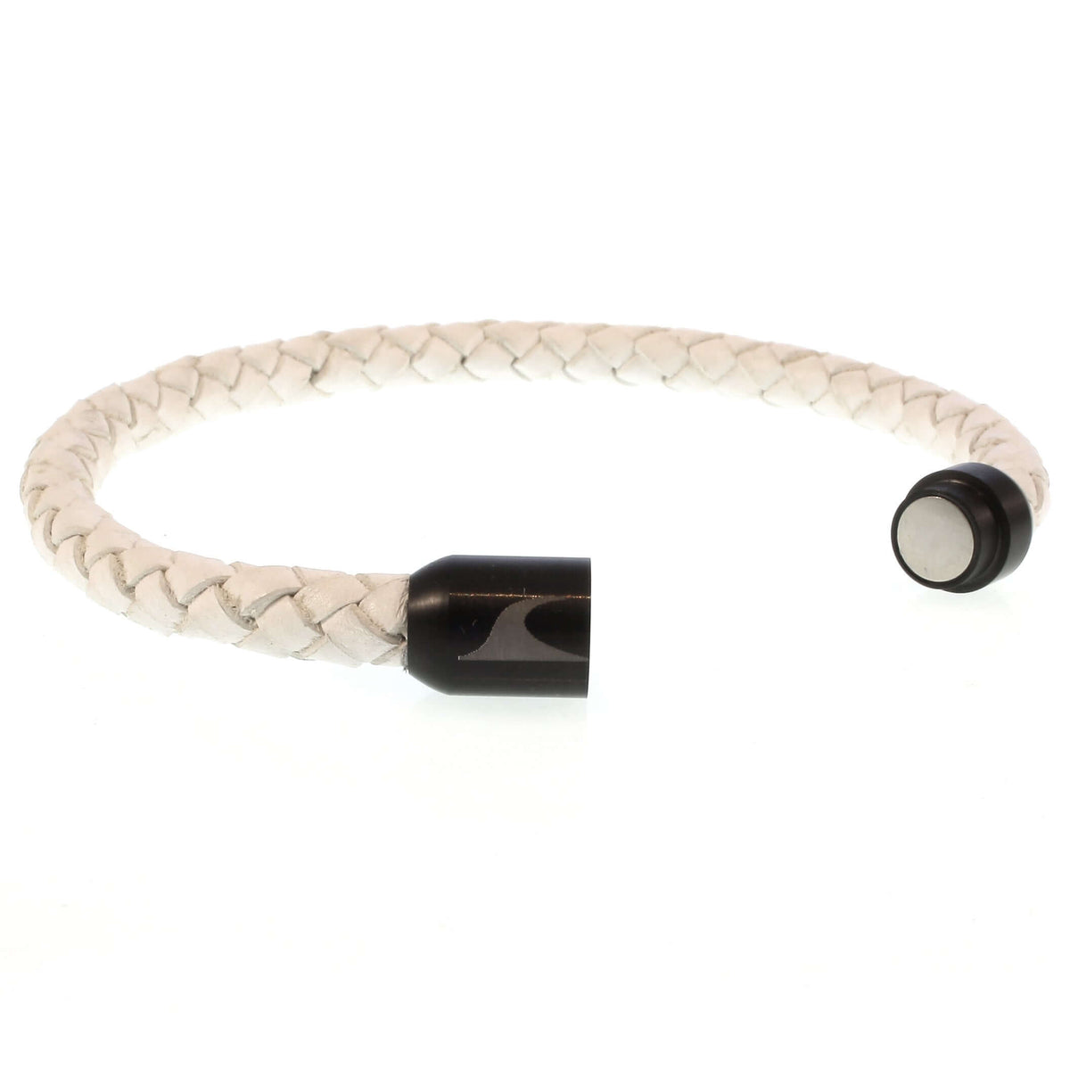 Herren-leder-armband-damen-sylt-weiss-schwarz-geflochten-Edelstahlverschluss-offen-wavepirate-shop-f
