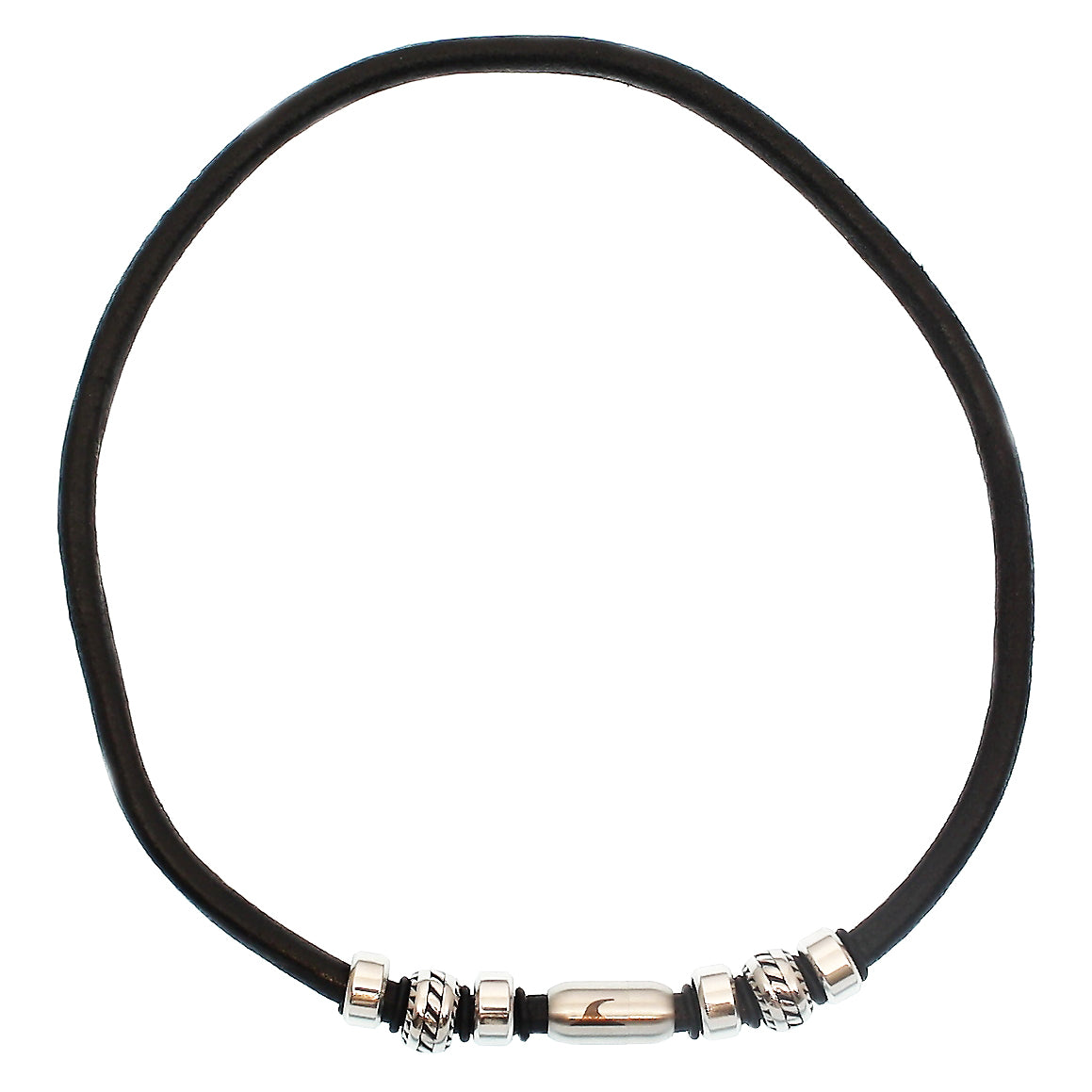 Herren-leder-halskette-damen-steel-schwarz-silber-riemen-massiv-Edelstahlverschluss-vorn-wavepirate-shop-r