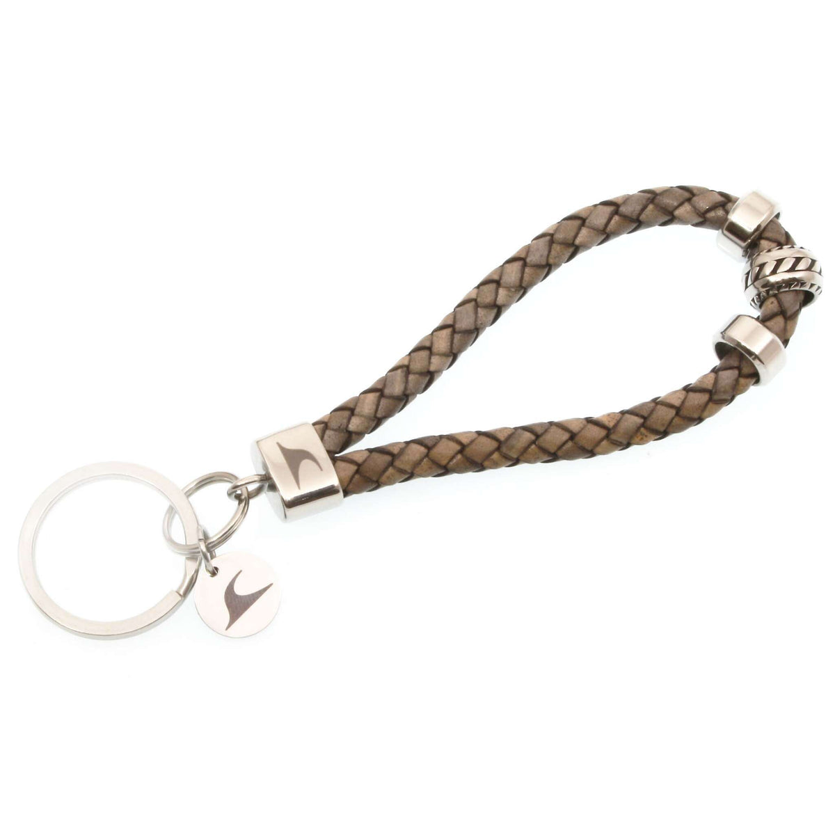 Herren-leder-schluesselanhaenger-damen-silverwave-nuss-braun-geflochten-vorn-wavepirate-shop-f