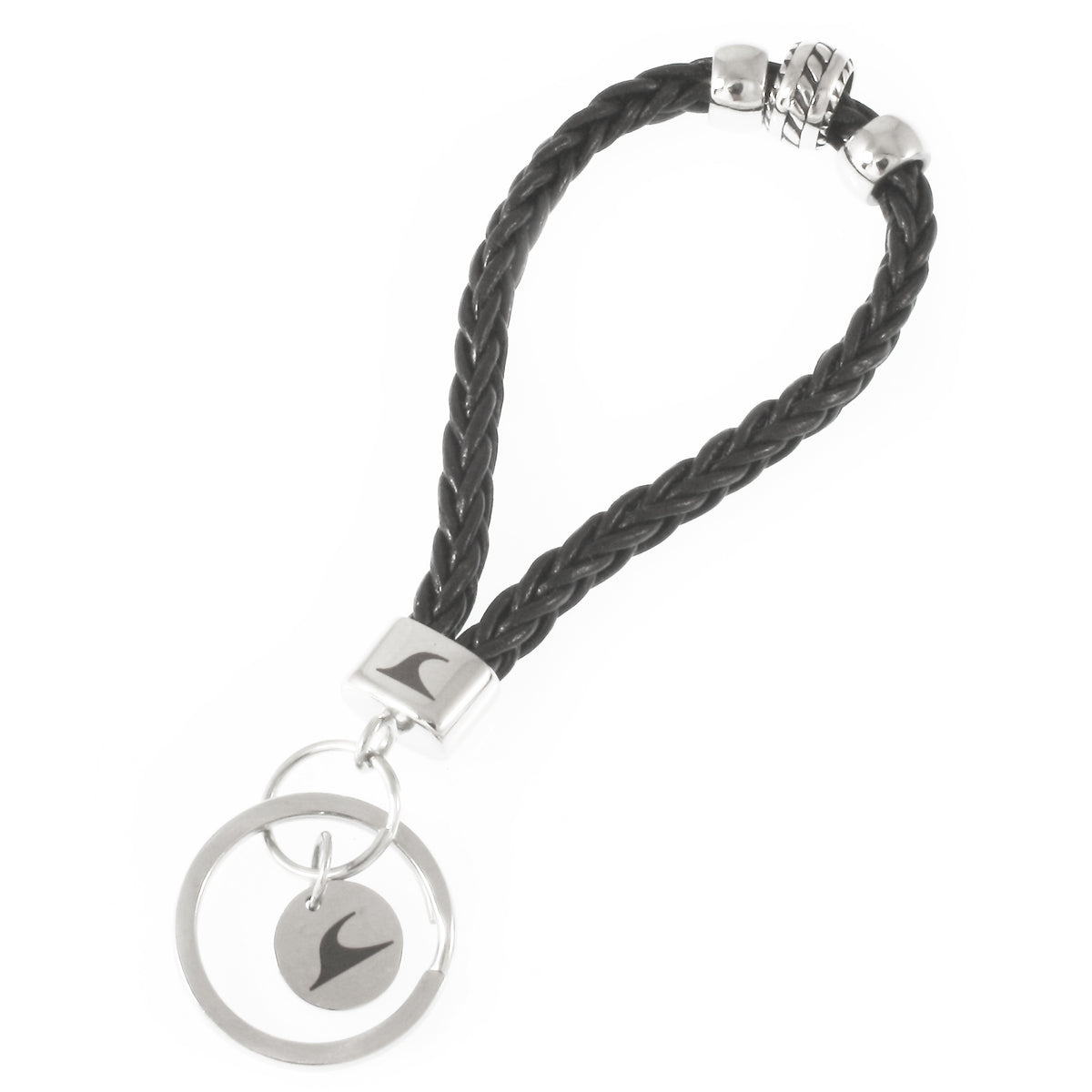 Herren-leder-schluesselanhaenger-damen-silverwave-schwarz-geflochten-vorn-wavepirate-shop-8