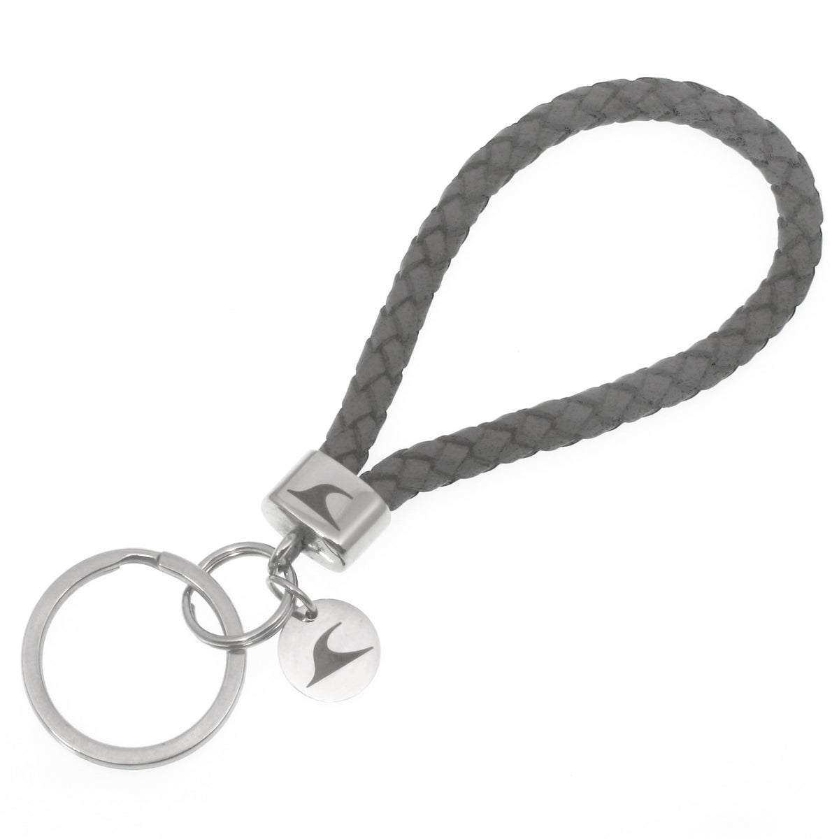 Herren-leder-schluesselanhaenger-damen-wave-anthrazit-grau-geflochten-vorn-wavepirate-shop-f