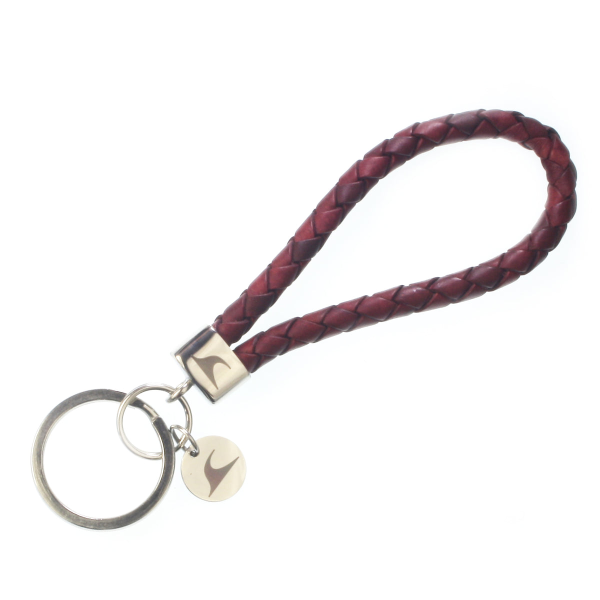 Herren-leder-schluesselanhaenger-damen-wave-bordeaux-geflochten-vorn-wavepirate-shop-f