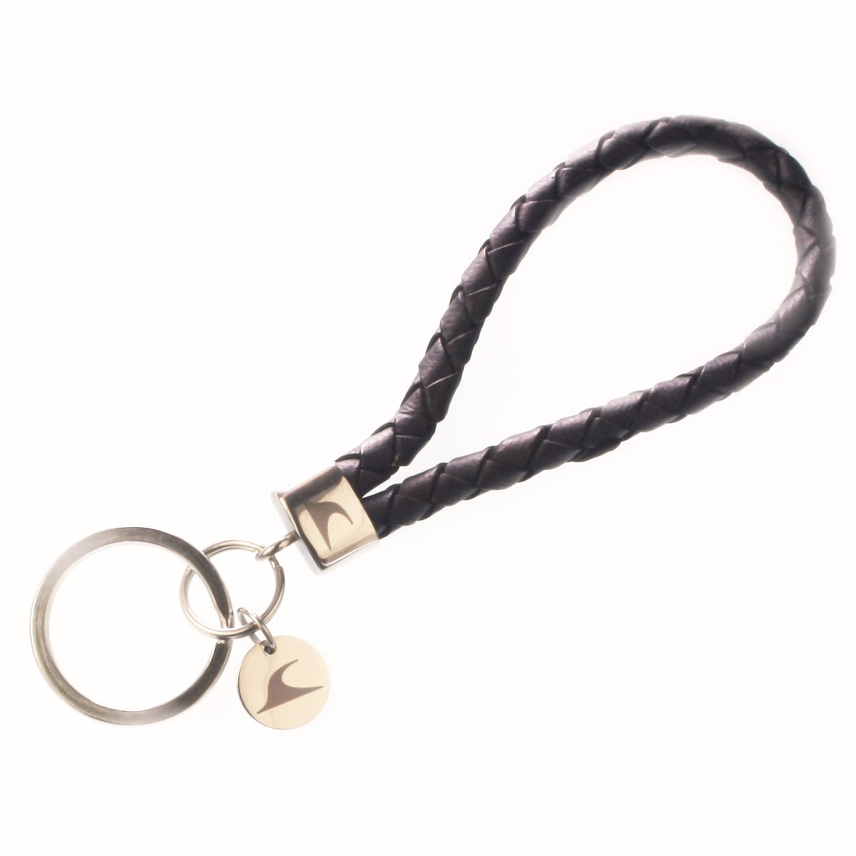 Herren-leder-schluesselanhaenger-damen-wave-braun-dunkelbraun-geflochten-vorn-wavepirate-shop-f
