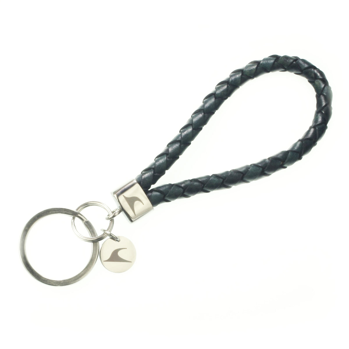 Herren-leder-schluesselanhaenger-damen-wave-gruen-geflochten-vorn-wavepirate-shop-f