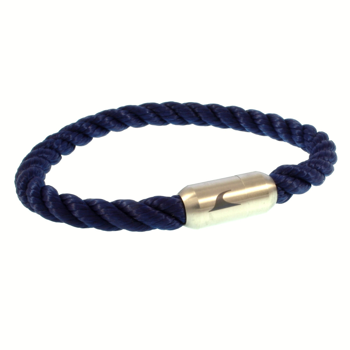 Herren-segeltau-armband-damen-sylt-blau-silber-kordel-Edelstahlverschluss-vorn-wavepirate-shop-k