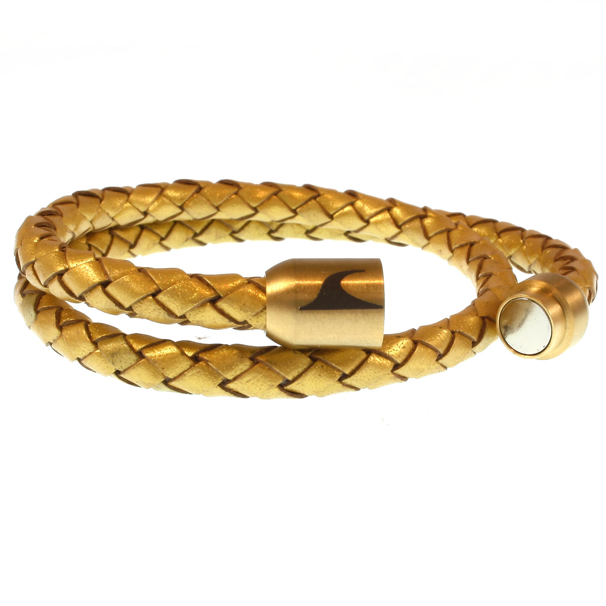 Leder-Armband-Damen-hawaii-gold-geflochten-Edelstahlverschluss-offen-wavepirate-shop-f