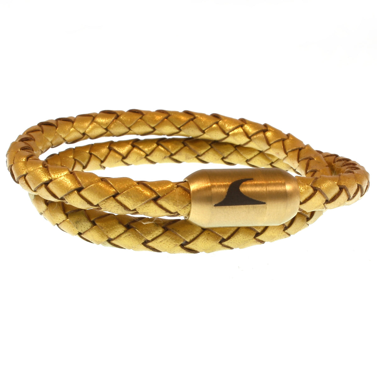 Leder-Armband-Damen-hawaii-gold-geflochten-Edelstahlverschluss-vorn-wavepirate-shop-f