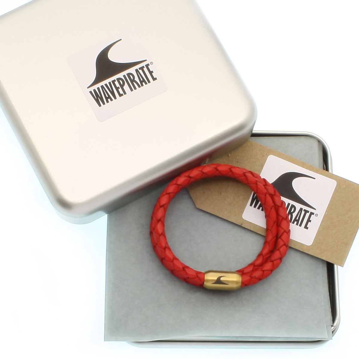 Leder-Armband-Damen-hawaii-rot-gold-geflochten-Edelstahlverschluss-geschenkverpackung-wavepirate-shop-f