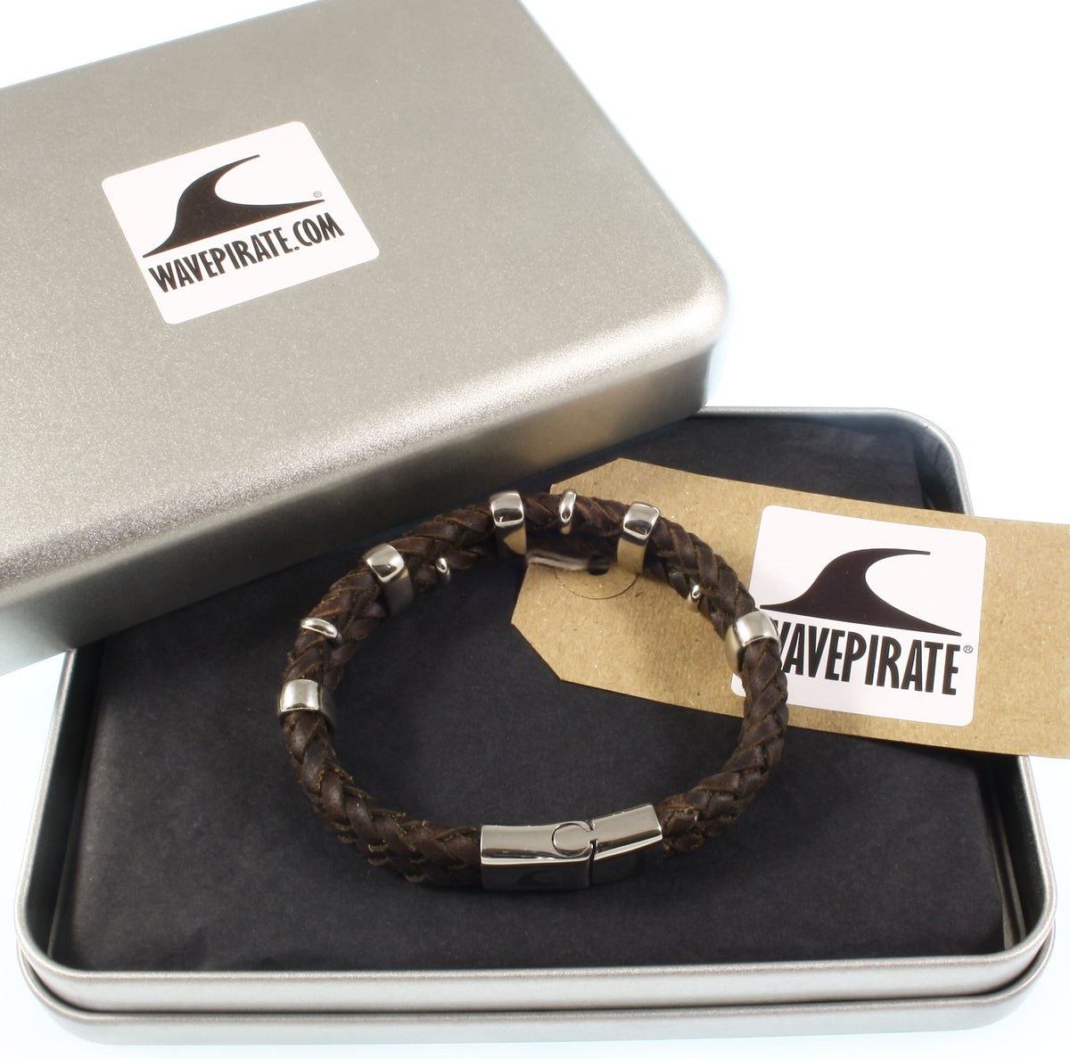 Leder-Armband-Herren-Afrika-braun-geflochten-Edelstahlverschluss-geschenkverpackung-wavepirate-shop-f