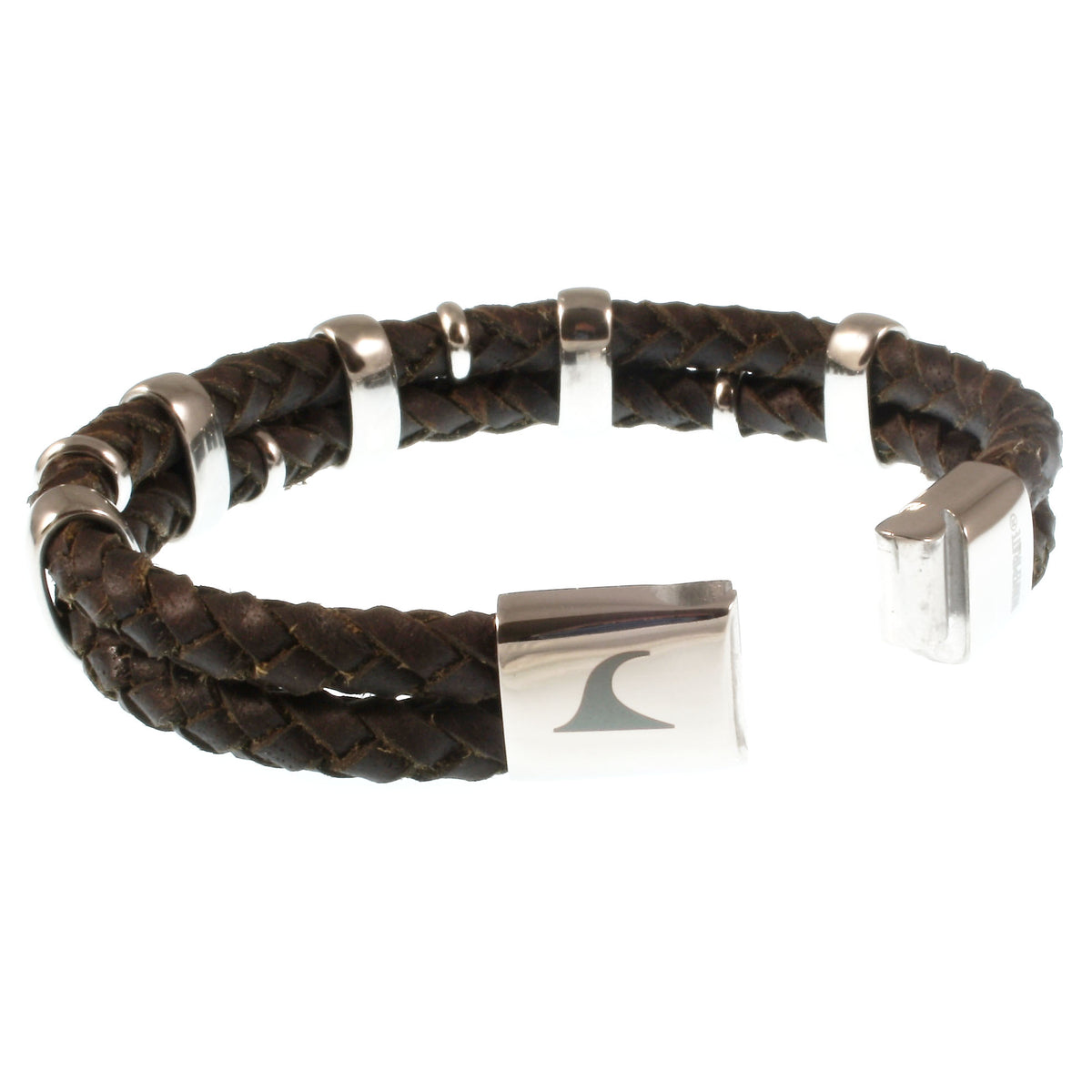 Leder-Armband-Herren-Afrika-braun-geflochten-Edelstahlverschluss-offen-wavepirate-shop-f