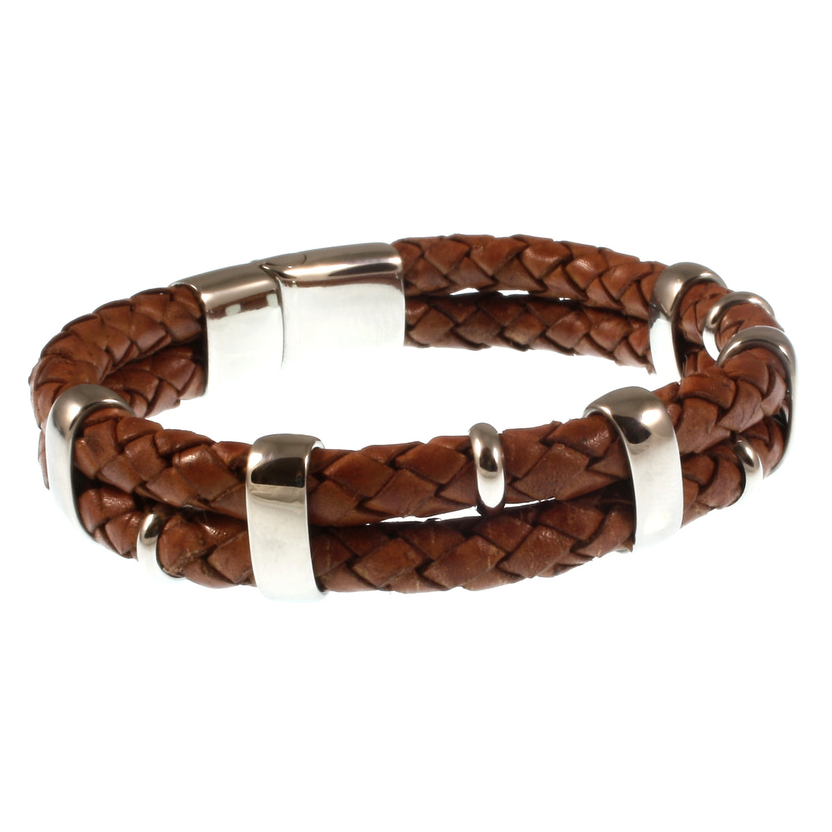 Leder-Armband-Herren-Afrika-cognac-geflochten-Edelstahlverschluss-hinten-wavepirate-shop-f
