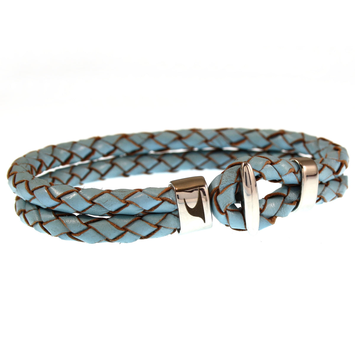 Leder-Armband-Herren-Aruba-heaven-geflochten-Edelstahlverschluss-vorn-wavepirate-shop-f